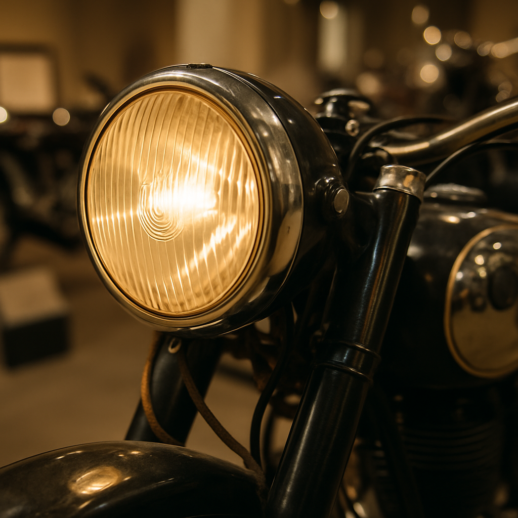 Lichttechnik historischer Motorräder im Smoky Mountain Museum